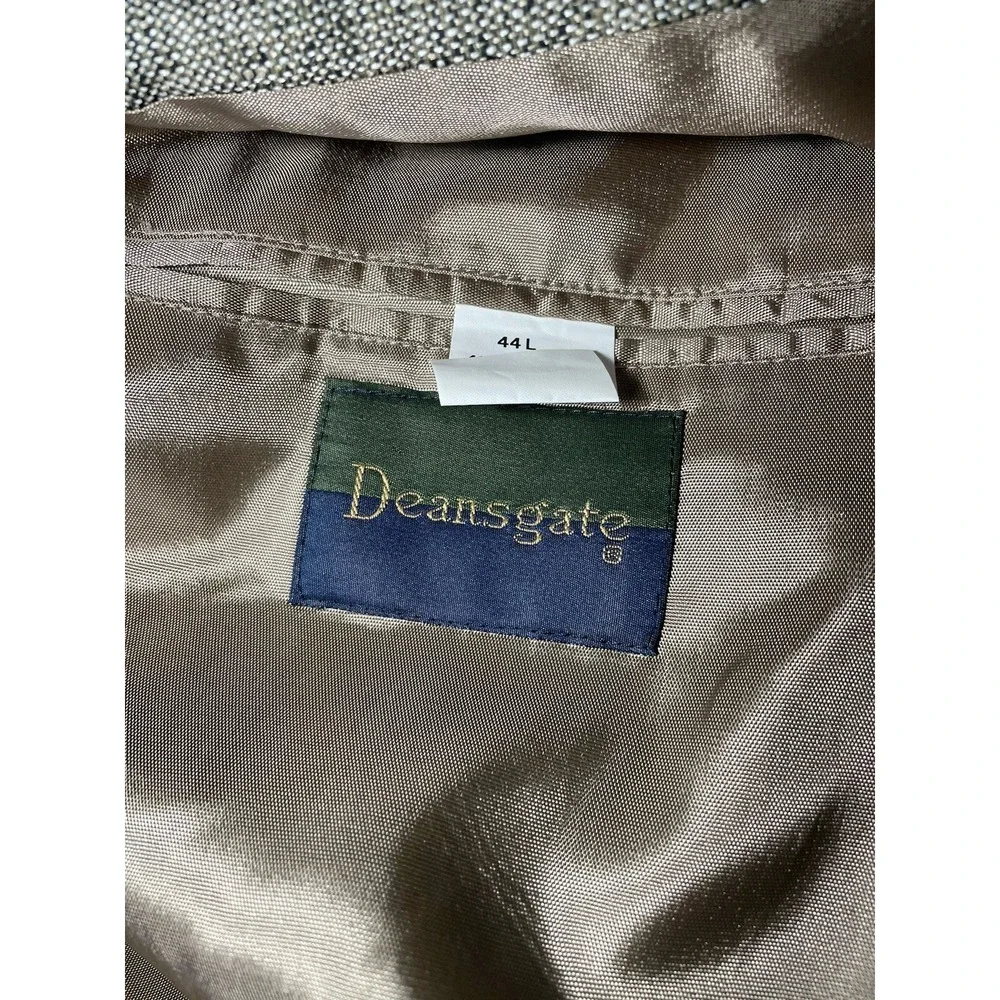 Deans Gate Men's Sport Coat Blazer Two Button Gray 100%Silk Size 44L